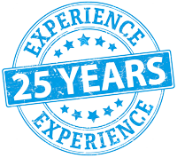 25 jaar ervaring stempel